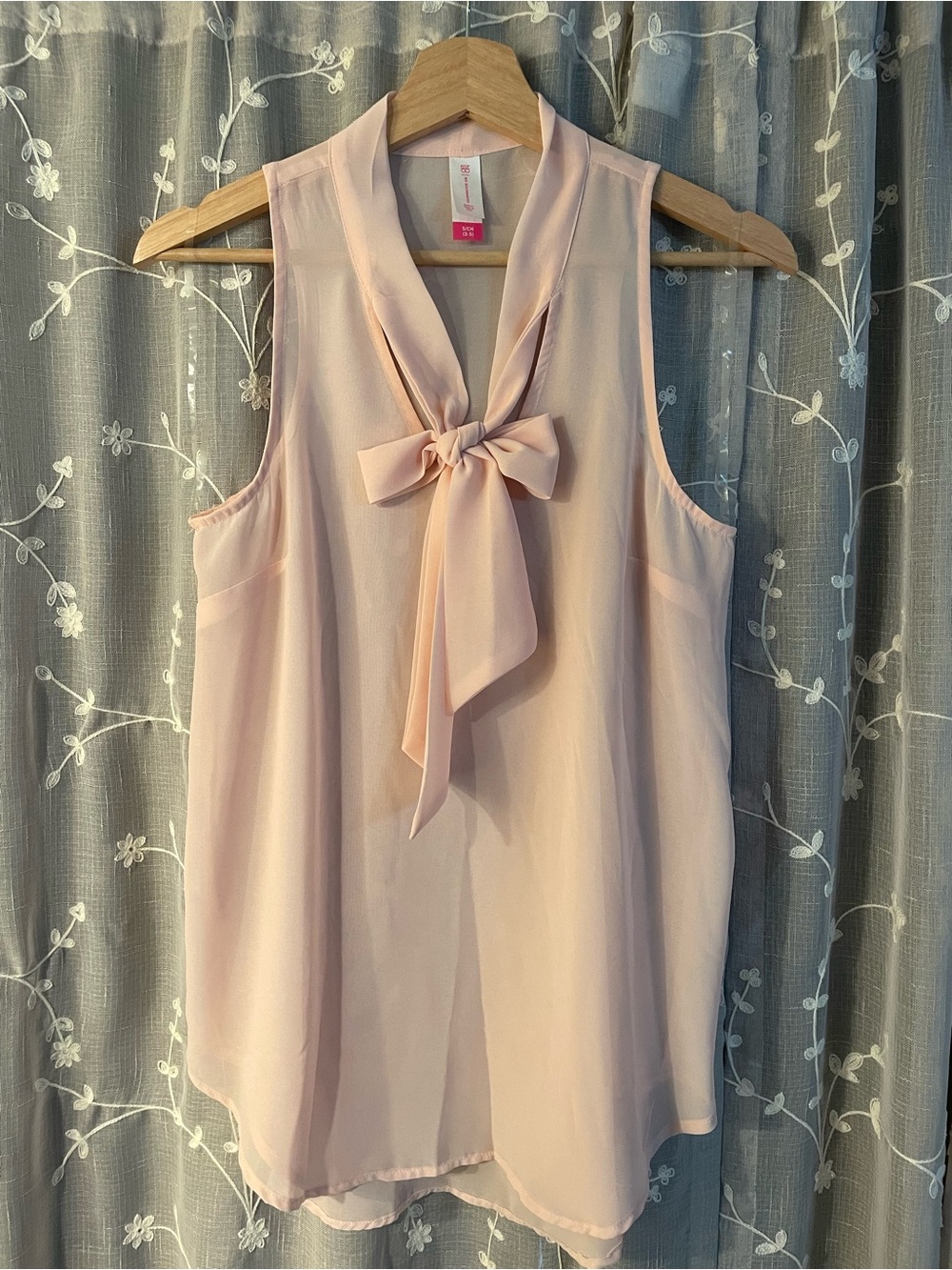 No Boundaries Blush Pink Sleeveless Bow-Tie Camisole